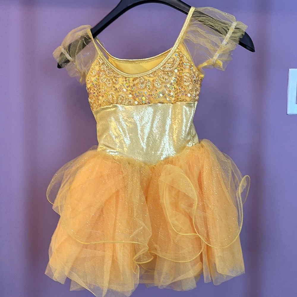 Sparkling Gold Kids Costume Dress
